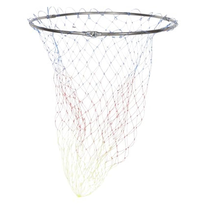 PRETYZOOM Replacement Fishing Net Stainless Steel Mesh Head 40cm Diameter with 8mm Connector, Color Printed Foldable Fish Catching Accessory for Freshwater and Saltwater Anglers