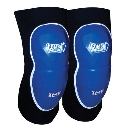 Combat Sports MMA Advanced IMF Tech™ Knee Pads – Injected Molded Foam, Leather Striking Surface, Neoprene Sleeve Support (Regular, New) - size: Regular, New