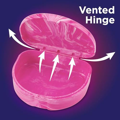 Practicon Marble Retainer Cases, Orthodontic Aligner Case, Mouth Guard Holder (3 Pack) (Sunset) - color: Sunset