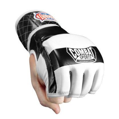 Combat Sports Traditional MMA Fight Gloves - color: Black / Blue, size: Standard