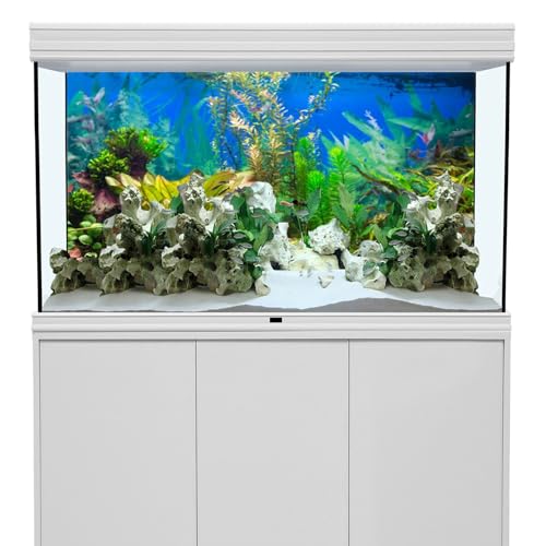 AWERT 36x24 inches Aquarium Background Aquatic Plant River Bed & Lake Fish Tank Background Vinyl
