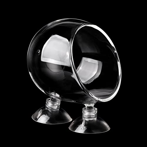 Aquarium Plant Decoration with 2 Suction Cups for Fish Tank, Glass