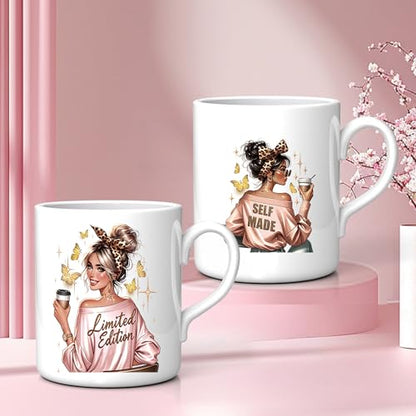 Inspirational Girl UV DTF Cup Wraps - 16 Sheet Shining Girl UV DTF Transfer Stickers, Motivational UVDTF Cup Wraps for Glass, Waterproof Transfer Sticker, DIY Crafts - color: Girl672