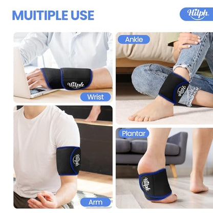 Hilph Wrist Ice Pack Wrap, Carpal Tunnel Relief Wrist Brace with Gel Pack | Reusable Hot Cold Compress for Hand Injuries, Arthritis, Tendonitis, Surgery Recovery, Post-Workout, Black - style: Black-1 Ice Pack