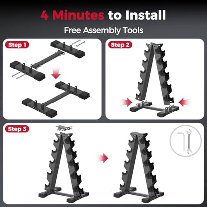 Dumbbell Rack Stand Only, Weight Rack for Dumbbells Compact A-Frame Home Gym Space Saver, 480/800 LBS Weight Capacity - style: 5 Tier - 480LBS