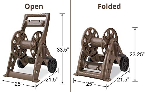 Liberty Garden Products 514 Two Wheel, Hose Cart, Plastic,bronze (Assembly required) - style: Hose Cart