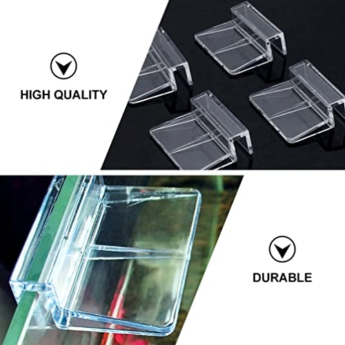 20pcs Acrylic Support Bracket for Fish Tank Covers Clips for Aquariums Easy Installation Compatible
