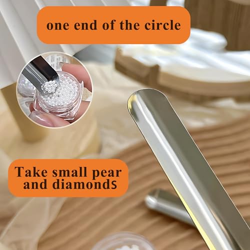 2 PCS Lab Spatula Stainless Steel Small Metal Scoop Spatula with Round End, Mini Jewelry Bead Scoops Used for Scooping Transferring Mixed Powder Paste Beads Laboratory Sampling/Silver/6Inch - size: 6 Inch-2PCS