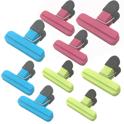 UNIYO 9Pack Large Chip Bag Clips - Assorted Sizes Food Bag Clips Plastic Heavy Seal Grip