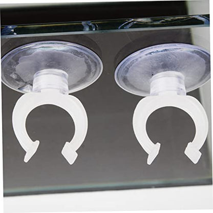 Sosoport 10pcs Transparent Fish Tank Strong Clamp Bracket for Aquariums Fixing Clips for Smooth Easy to Install and Remove