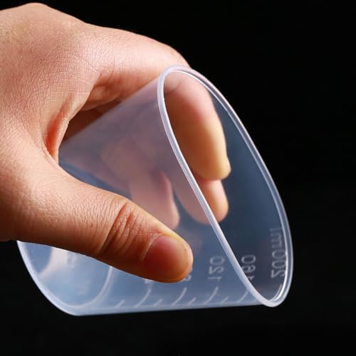 10 Pcs 1 oz (30 ml) PP Plastic Measuring Cups, Small Liquid Graduated Beakers for Kitchen Baking, Cooking, Epoxy Resin, Labs & Medicine