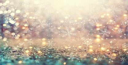 36X20IN Winter White Snowflakes Aquarium Background, Abstract Shiny Light Wonderland Fish Tank Decorations Background, Christmas Art Terrarium Background - size: 36X20in/90X50cm