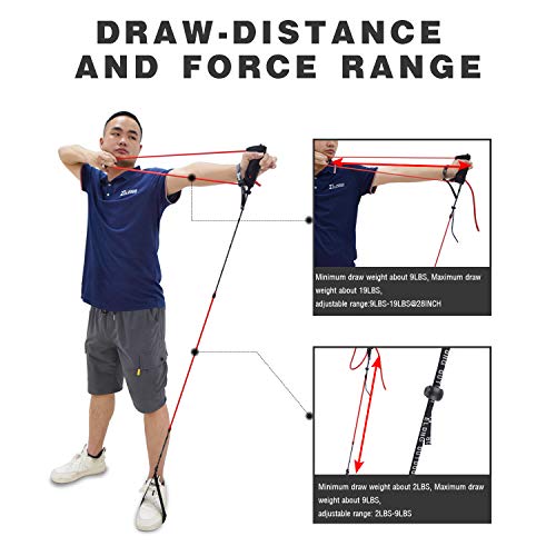 Archery Bow Trainer, Draw Training Aid Strength Stretch Band - color: Black