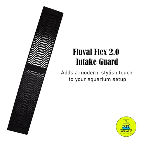 Aquarium Intake Cover for Fluval Flex 2.0 – Shrimp Safe Filter Guard, Protects Shrimp & Fry, Reduces Strong Water Flow, Easy Install, 3D Printed Intake Protector (Black)