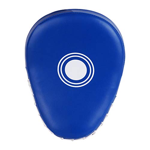 Kruzak Plain Punching Focus Mitts, Curved Hook and Jab Mitts for Muay Thai, MMA Training, Focus Pads for Boxing, Martial Arts, and Punching Target - color: Blue