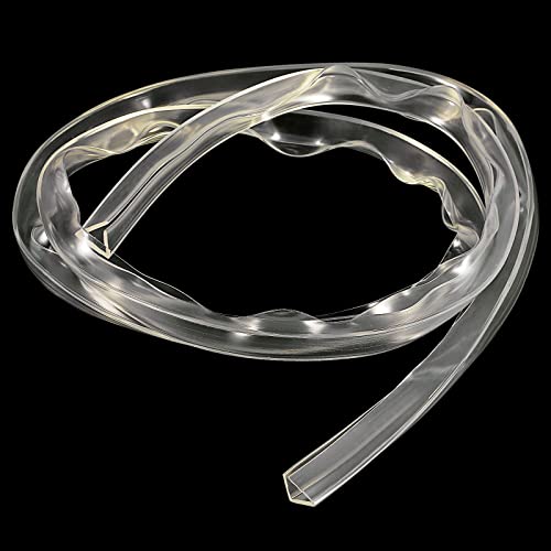 uxcell U Channel Edge Trim, 4.9ft Length Soft Rubber Guard Seal Strip Edge Protector Fit for 12-13mm Edge, (19/32" W x 43/64" H) Clear - size: 19/32"x 43/64"x 4.9ft