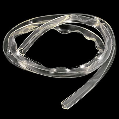 uxcell U Channel Edge Trim, 4.9ft Length Soft Rubber Guard Seal Strip Edge Protector Fit for 12-13mm Edge, (19/32" W x 43/64" H) Clear - size: 19/32"x 43/64"x 4.9ft