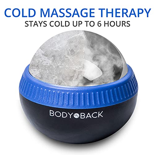 Body Back Glacier Ball - Lacrosse Massage Ball for Plantar Fasciitis Relief | FSA Eligible Ice Roller Ball For Facial Massage, Hot & Cold Therapy Myofascial Release Ball For Muscle & Foot Pain Relief