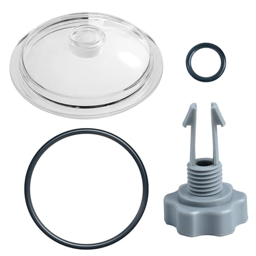 XJJ 28645EG Pool Leaf Trap Cover Lid 5 inch Have O-Ring, Valve, Fit for Intex 12 Inch Sand Filter Pumps, NOT Fits Intex 14 & 16 Inch Sand Filter Pumps