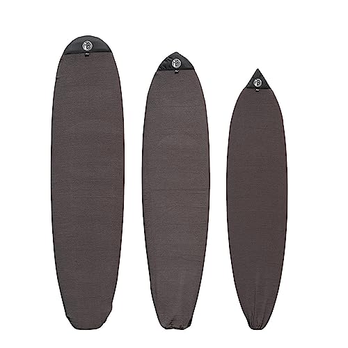 Rokia R Surfboard Sock Cover Quick-Drying Anti-Collision and Durable Surf Sock Cover - Suitable for Protective Bags of Shortboard, Longboard, Fish and HYBRID Board Choose Size & Colors - color: Grey, size: 9'6"Longboard