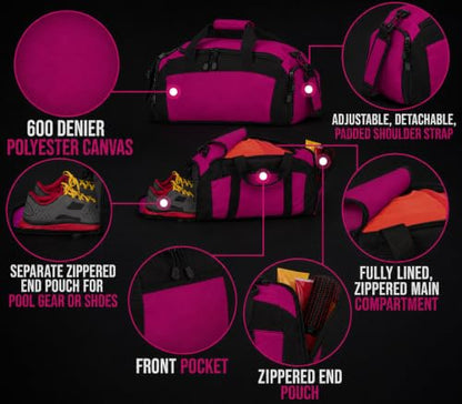 Personalized Basketball Duffel Bag with Shoe Compartment, Custom Basketball Bag with Name and Number, Basketball Travel Bag for Players, Team Sports Gear Bag - color: Pink, style: Basketball