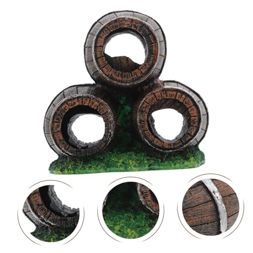 Stacked Broken Barrel Aquarium Decor Vivid Fish Accessories for Fish Tank Landscaping Shrimp Hideout Cave Fish Tank Decoration