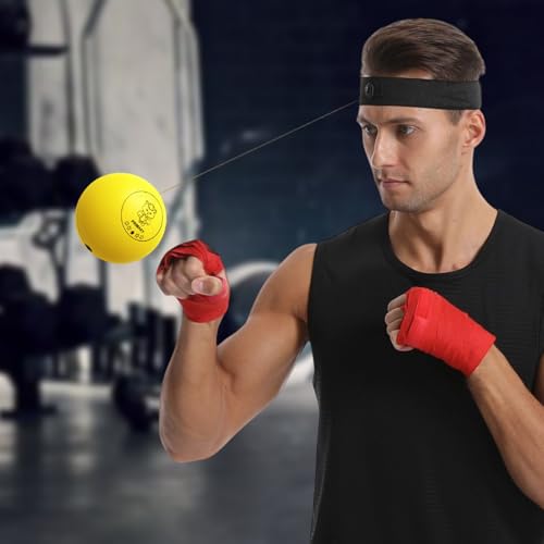 Boxing Reflex Ball Set Headband Reflex Training Tool, Funny Workout, Adults