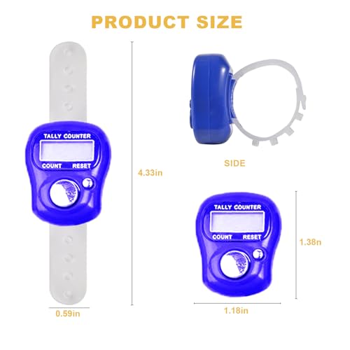 12pcs Electronic Finger Counter, 5-Digit Number Count Clicker Resettable - color: 12pack