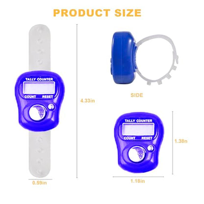 12pcs Electronic Finger Counter, 5-Digit Number Count Clicker Resettable - color: 12pack