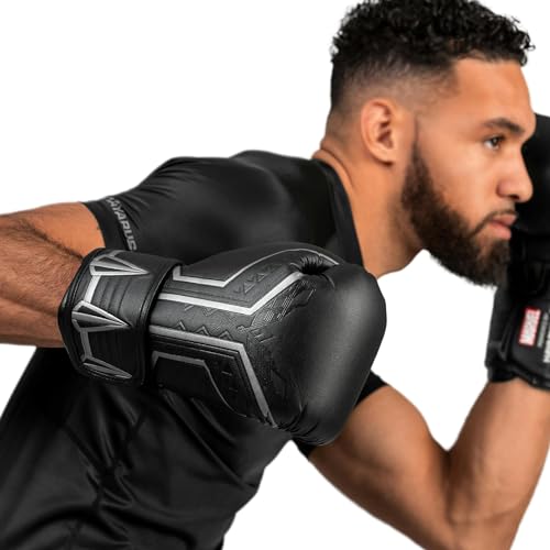 Hayabusa Marvel Hero Elite Boxing Gloves - color: Black Panther, size: 12oz