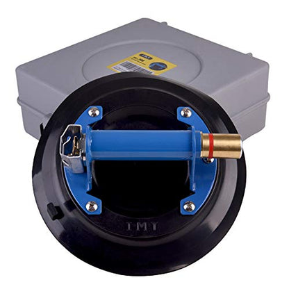 IMT 10" Metal Suction Cup for Glass, Vacuum Pump Suction Cups to Lift Large Glass, with Metal Handle and Brass Pump, 265lbs Load Capacity - size: 10"