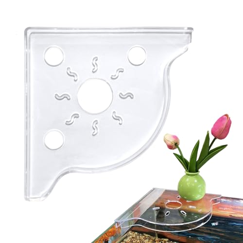 Aquarium Corner Storage Shelf - Waterproof Space Saving | Plant Holder for Aquarium Top | for Balcony Meeting Room Living Room Bedroom Pet Lovers Urban Dwellers