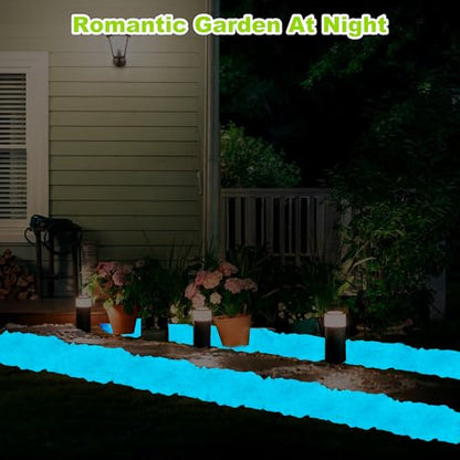 800pcs 5-8mm Bule Glow in The Dark Garden Pebbles Stones 5-8mm Luminous Stones Glow in The Dark Rocks Outdoor Glow Pebbles Aquarium Rocks for Garden Path Walkway Yard Fish Tank Plant Pots - size: 800, style: Blue