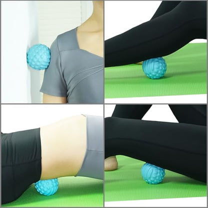 Massage Ball for Deep Tissue and Myofascial Release. 2.9″, Blue | Firm Fascia Ball for Muscle Knots, Recovery, Trigger Point Therapy, Pain Relief, Foot Plantar Fasciitis - color: Blue