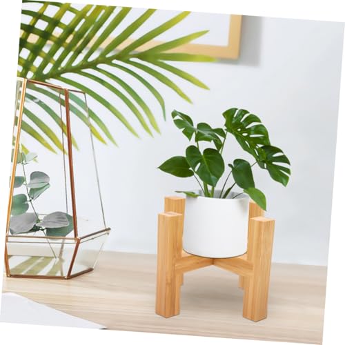 SHINEOFI Wooden Flowerpot Pedestal Stand with Anti-slip Pads Simple Wood Base for Indoor Outdoor Plant Display Multi-functional Rack for Flowerpots Crafts and Mini Fish Tanks Home Garden