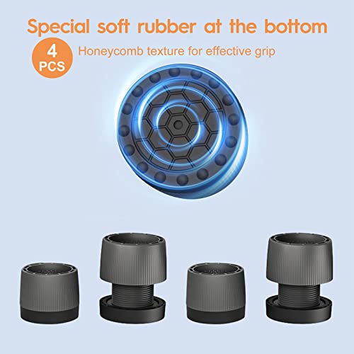 Anti Vibration Pads for Washing Machine, Adjustable Anti-Slip Washer Rubber Isolation Pads, Universal Furniture Pads 4 Packs