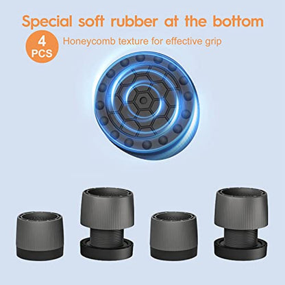 Anti Vibration Pads for Washing Machine, Adjustable Anti-Slip Washer Rubber Isolation Pads, Universal Furniture Pads 4 Packs