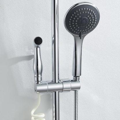 Shower Head Holder for Slide Bar 16-27mm Double Slot Adjustable Hand Shower Bracket for Slide Bar Slider Clamp Bathroom Replacement 360 Degree Rotating Bidet Sprayer Holder, ABS Chrome