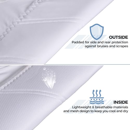 Boys Youth Baseball Padded Sliding Shorts w/Cup Pocket N0 Cup - color: White, size: X-Small