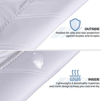 Boys Youth Baseball Padded Sliding Shorts w/Cup Pocket N0 Cup - color: White, size: X-Small