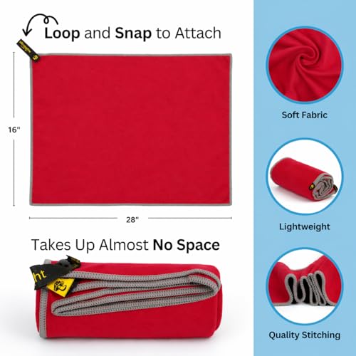 Backpacking Ultralight Quick Dry Microfiber Soft Fast Drying Hand and Face Towel Wash Cloth Camping Yoga Hiking Active Lifestyle (Red, Medium16x28) - color: Red, size: Medium