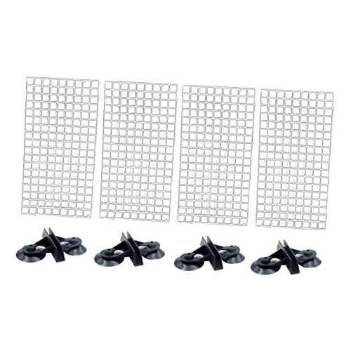 2sets Aquarium Divider Plate for Fish Tank Lattice Panel Spliced and Suction Cup Random Color