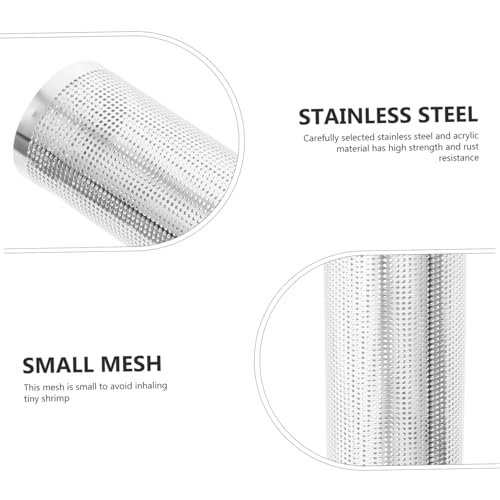 Stainless Steel Aquarium Guard Cover Large Fish Tank Intake Strainer Protector Easy to Clean Mesh Guard for Shrimp Tank Safe Rounded Edges Simple Installation for Aquariums and