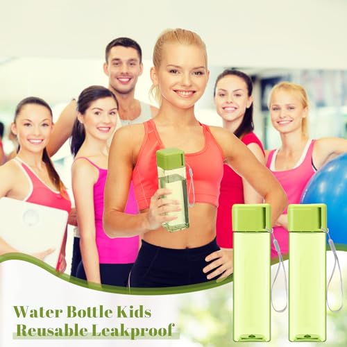 Mifoci 20 Pack 17 oz Plastic Water Bottles, Green, Rectangle - color: Green