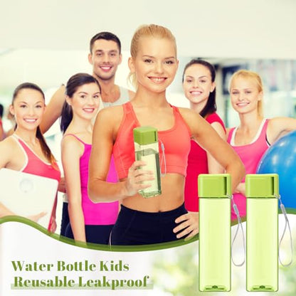 Mifoci 20 Pack 17 oz Plastic Water Bottles, Green, Rectangle - color: Green
