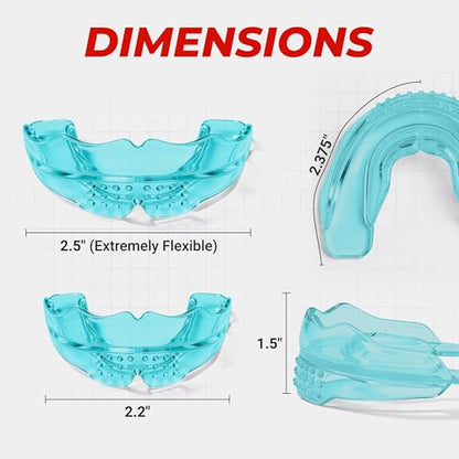 Mouth Guard for Braces - Kids Ages 7-10, Upper & Lower, No-Boil - color: Blue, size: Youth UpTo 10 Year