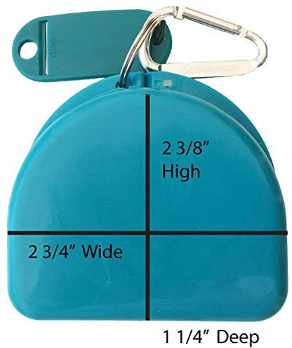 Field Hockey (Aqua) Mouthguard case Mouth Guard Case Retainer Case - Field Hockey Chick - color: Aqua