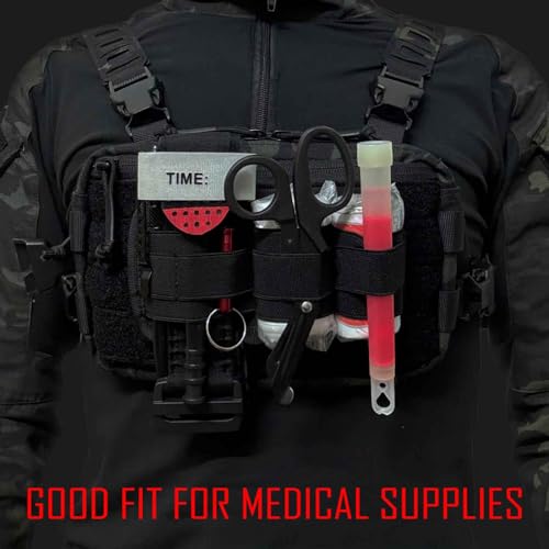 6 Piece Tactical Bag Insert Pack, Modular Elastic Loop Panel Organizers Pouch Insert Attachment with Hook Backed Fastener for Backpack Accessories