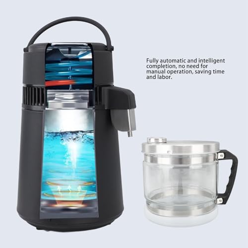 4L 1 Gallon Water Distiller Replacement Glass Carafe, Home Beauty Water Distiller Glass Jar Collection Bottle, Distilled Water Container for Majority
