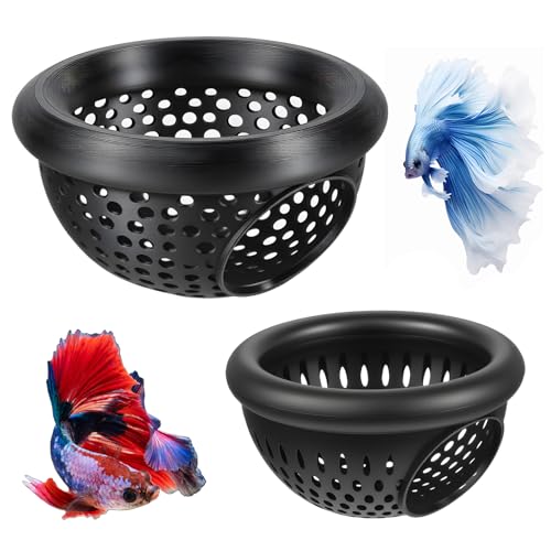 salbsever 2 Pcs Betta Hammock for Aquarium, Betta Bed Shrimp Shelter 3D Printed Beta Hammock Safe Resting Spot for Beta Fish, Shrimp and Small Fish